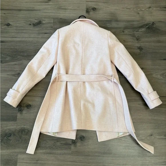 Reiss Women's Light Pink Pea Coat - Picture 3 of 5